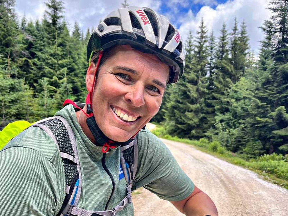 Michaela Dorfmeister unterwegs auf der Dachsteinrunde